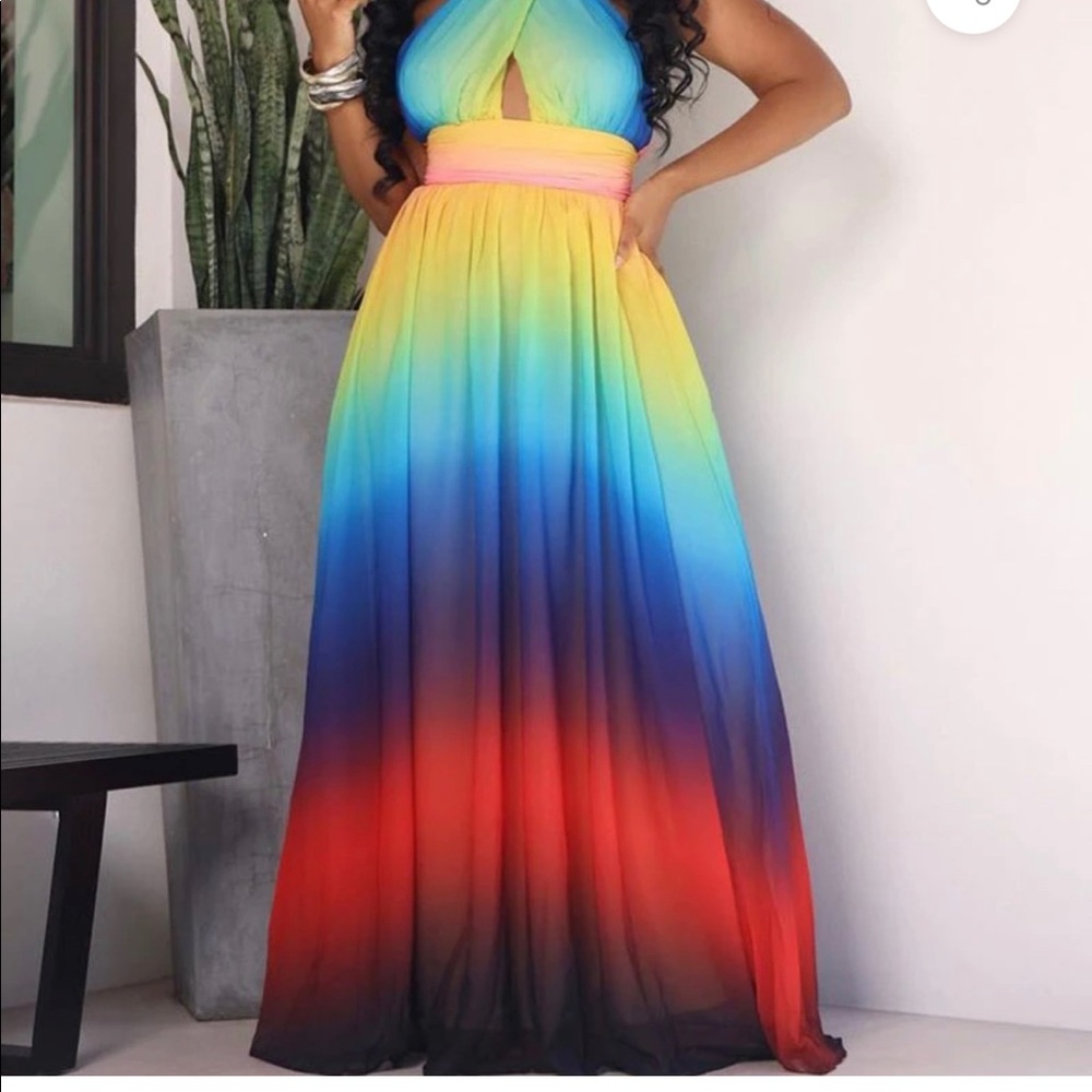 Rainbow Maxi Dress